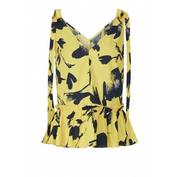 Jason Wu Collection Floral Tiered Blouse 100% Cotton Sz 4 - Picture 4 of 12